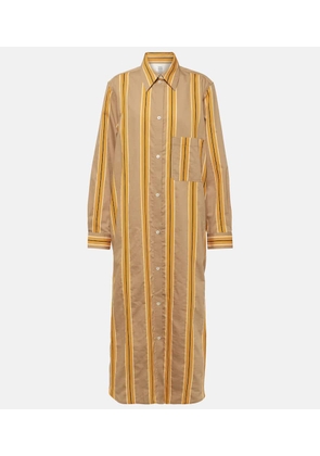 Toteme Jacquard striped cotton-blend shirt dress