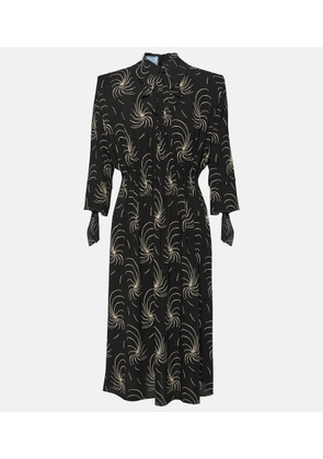 Prada Printed ruched shirt dress