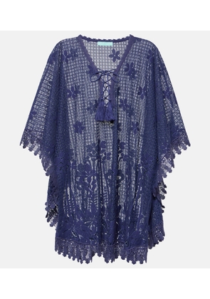 Melissa Odabash Cindy embroidered cotton-blend kaftan