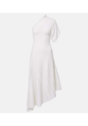 Alaia Asym Ray virgin wool midi dress