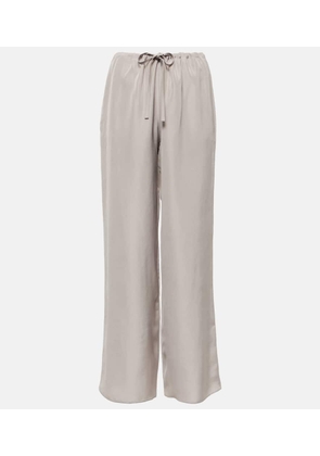 The Row Jugi mid-rise silk wide-leg pants