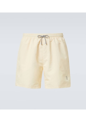 Brunello Cucinelli Logo swim trunks