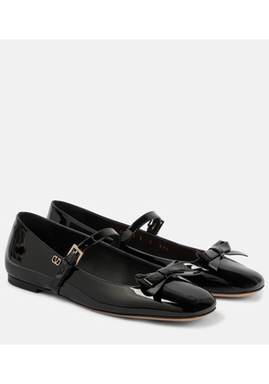 Valentino Garavani Romance Bow patent leather Mary Jane flats