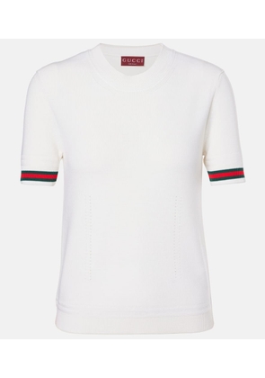 Gucci Web Stripe wool top