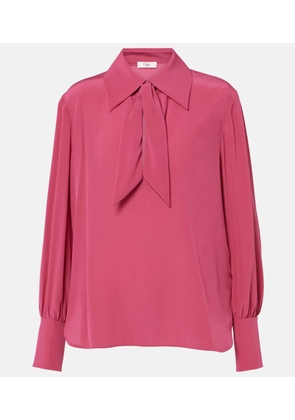Chloe Tie-neck silk crepe de chine blouse
