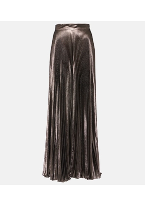 Max Mara Elegante Panteon silk-blend lame wide-leg pants