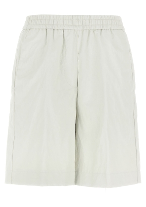 (nude) Leather-effect Bermuda Shorts