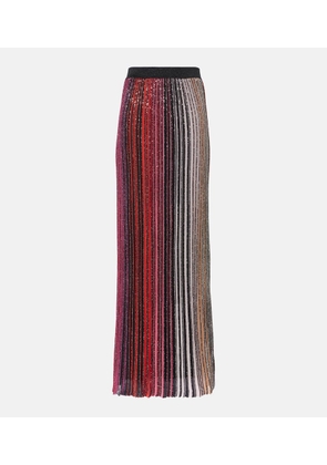 Missoni Striped sequined lame maxi skirt