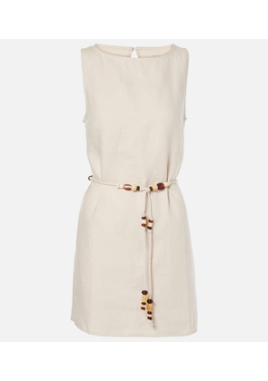 Faithfull Lui belted linen minidress
