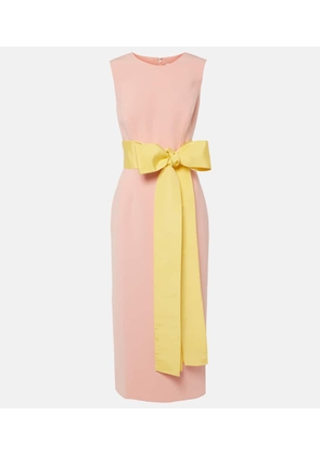 Carolina Herrera Bow-detail crepe midi dress