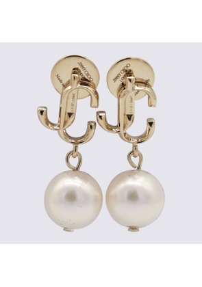 Jimmy Choo Gold Tone Brass Earrings