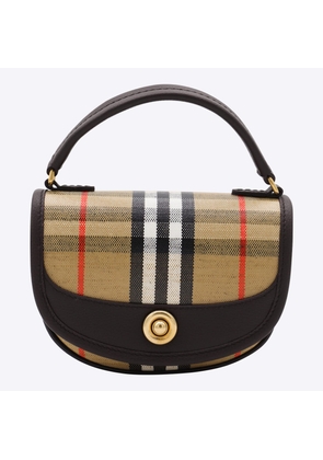 Burberry Beige And Black Highland Mini Bag