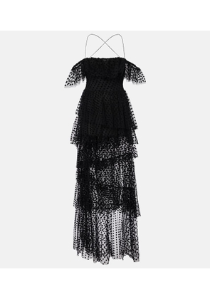 Alexandra Miro Carmen tiered tulle maxi dress