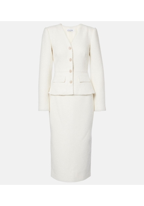 Self-Portrait Bridal boucle midi dress