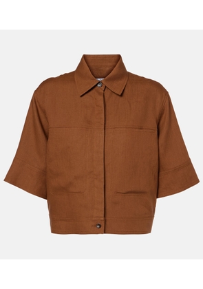 Max Mara Cropped linen shirt