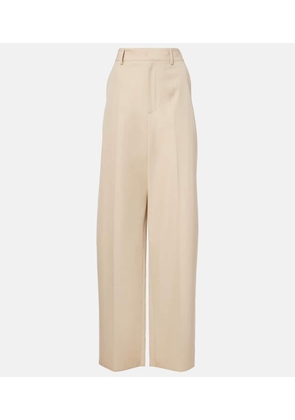Tod's Wool and cotton wide-leg pants