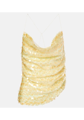 Xu Zhi Sequined open-back top