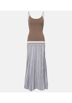 Faithfull Citara striped cotton-blend maxi dress