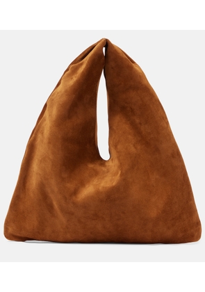 The Row Bindle Small suede tote bag
