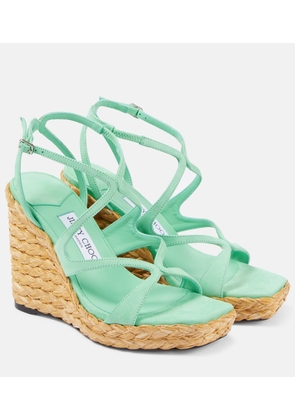 Jimmy Choo Ayla 110 suede espadrille wedges