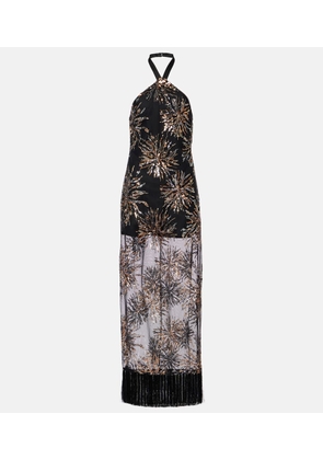 Taller Marmo Nina Soleil sequined maxi dress