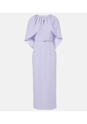 Roland Mouret Caped crepe satin cocktail dress