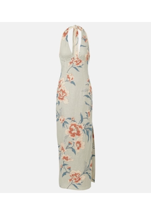 SIR Floral linen maxi dress