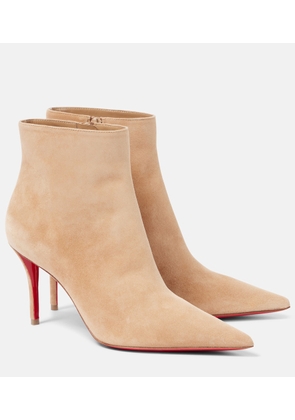 Christian Louboutin So Apostropha 80 suede ankle boots