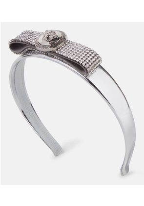 Versace Biggie Medusa metallic leather headband
