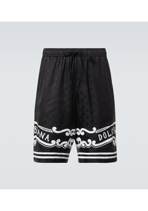 Dolce&Gabbana Paisley silk twill Bermuda shorts