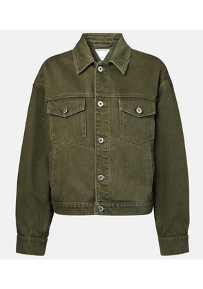 Bottega Veneta Suede-trimmed denim jacket