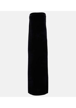 Norma Kamali Strapless velvet gown