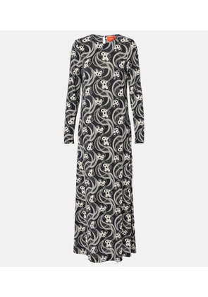 La DoubleJ Swing printed jersey midi dress