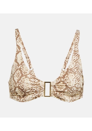 Melissa Odabash Bel Air snake-print bikini top