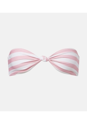 Same Knotted striped bandeau bikini top