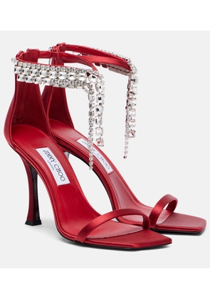 Jimmy Choo Verity 100 embellished satin sandals
