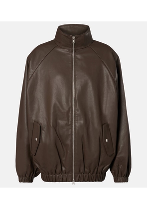 The Frankie Shop Senta faux leather bomber jacket