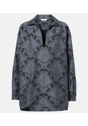 Max Mara Anemone wool-blend jacquard shirt
