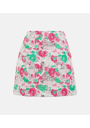 Ganni Floral jacquard miniskirt