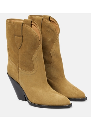 Isabel Marant Leyane suede mid-calf cowboy boots