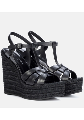 Saint Laurent Tribute 130 leather espadrilles