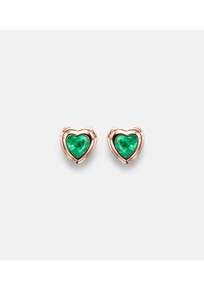 Shay Jewelry 18kt rose gold earrings with emeralds