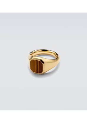 David Yurman StreamlineÂ® 18kt gold ring with tiger's eye
