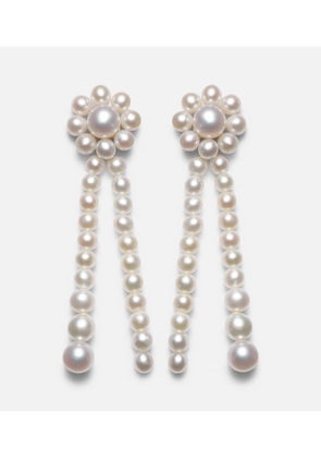 Sophie Bille Brahe Promenade de Fleur 14kt gold earrings with freshwater pearls