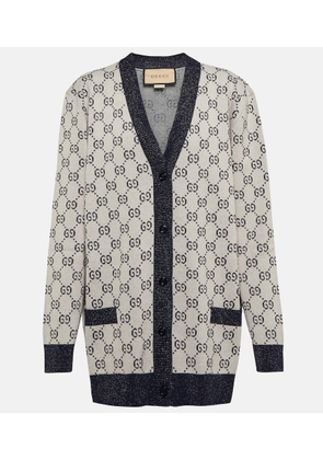 Gucci GG metallic jacquard-knit cardigan