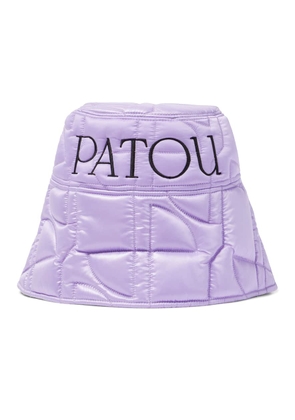 Patou Logo quilted satin bucket hat