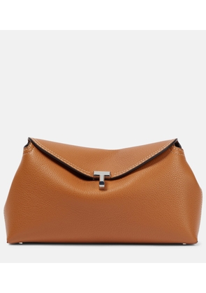 Toteme T-Lock leather clutch