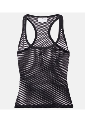 Courreges Scuba cotton mesh tank top