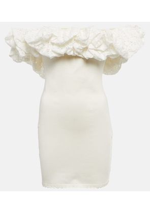 Alexandre Vauthier Off-shoulder ruffle-trimmed minidress