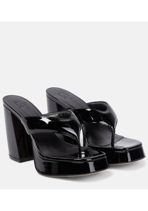 Gia Borghini Gia 17 patent leather platform thong sandals